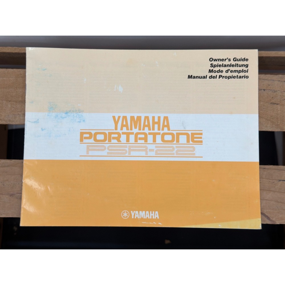 Yamaha PortaTone PSR-22 Owners Guide Manual Vtg Keyboard Synthesizer Multi-Lang